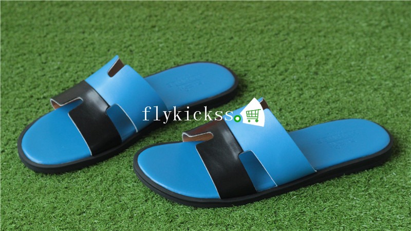 Hermes Slipper Blue Black